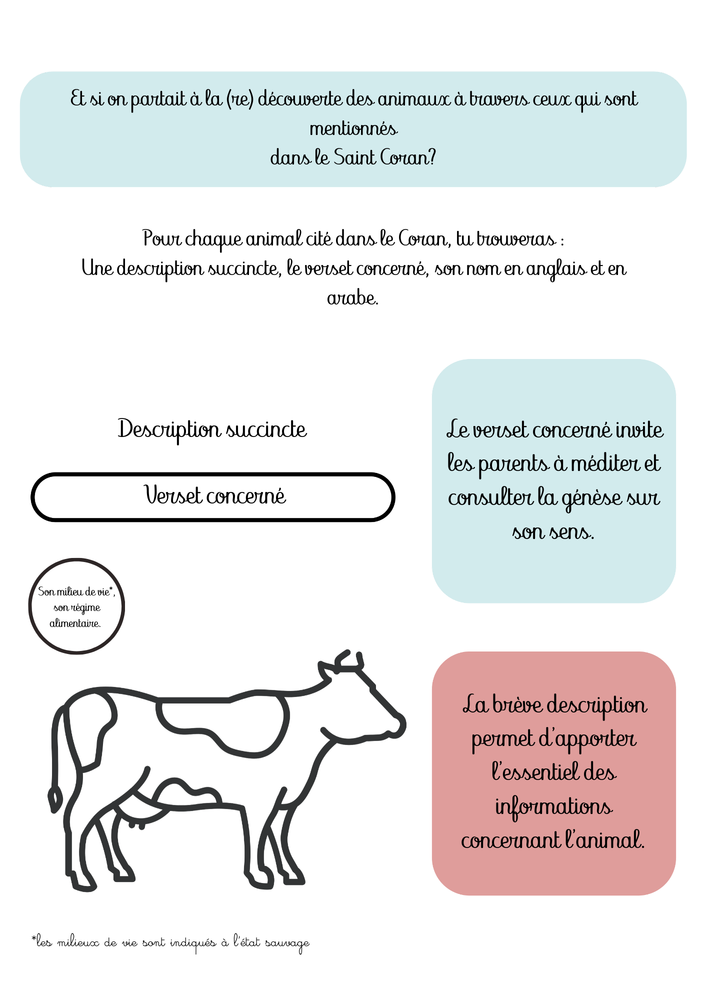 Livret de découverte : Les animaux mentionnés dans le Coran